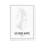 Framed Les Deux Alpes Print with Frame 30x40cm
