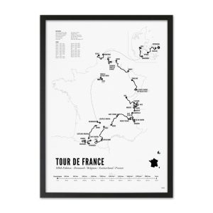 Framed Tour De France Print with Frame 30x40cm