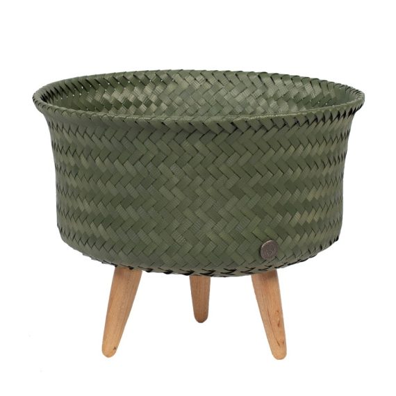 Hunting Green Up Low Plant Basket