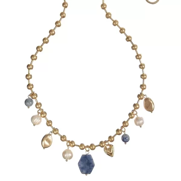 Hot Tomato Gold Necklace with Assorted Charms