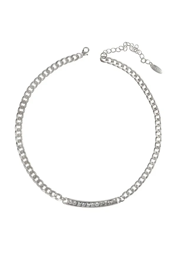Hot Tomato Worn Silver Heavenly Eleven Shortie Necklace