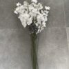 Artificial White Glitter Fabric Orchid Stem