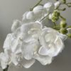 Artificial White Glitter Fabric Orchid Stem