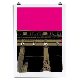 Framed Pump Print Pink 70x50cm