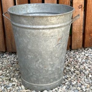 Tall Vintage Galvanised Container