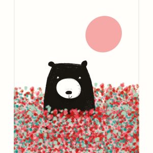 Bear in Meadow Greetings Card