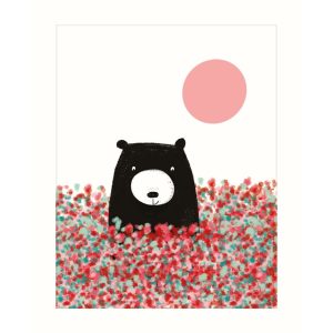 Bear in Meadow Greetings Card