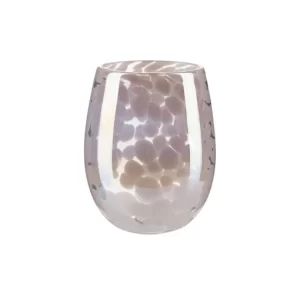 Rose Pink Dotted Water Glass