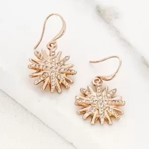 Gold Diamante Starburst Earrings