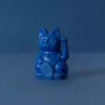 Mini Dark Blue Waving Lucky Cat