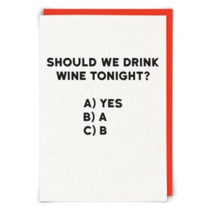 Greeting Card Wine Tonight