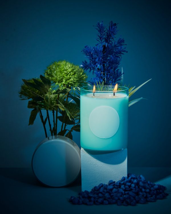 White Floral Disco Candle