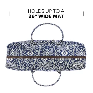 Blue Patterned Yoga Mat Duffel Bag
