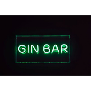 LED Neon Acrylic Box 'GIN BAR'