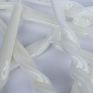 Individual Twisted 25cm Taper Candle Ice White