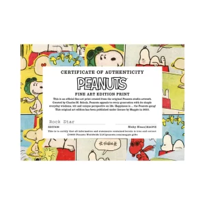 Peanuts Certificate