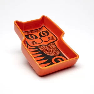 Orange Hornsea Cat Trinket Dish