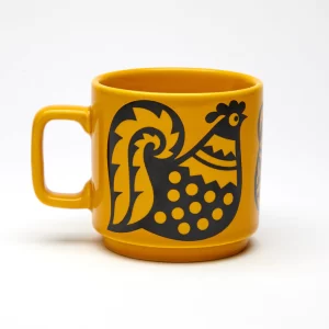 Yellow Chicken Family Retro Hornsea Mug