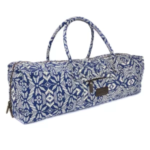 Blue Patterned Yoga Mat Duffel Bag