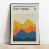 Ben Nevis Scotland Mountain Camping Print