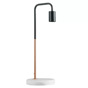 Copper Table Lamp with Marble Stone Base