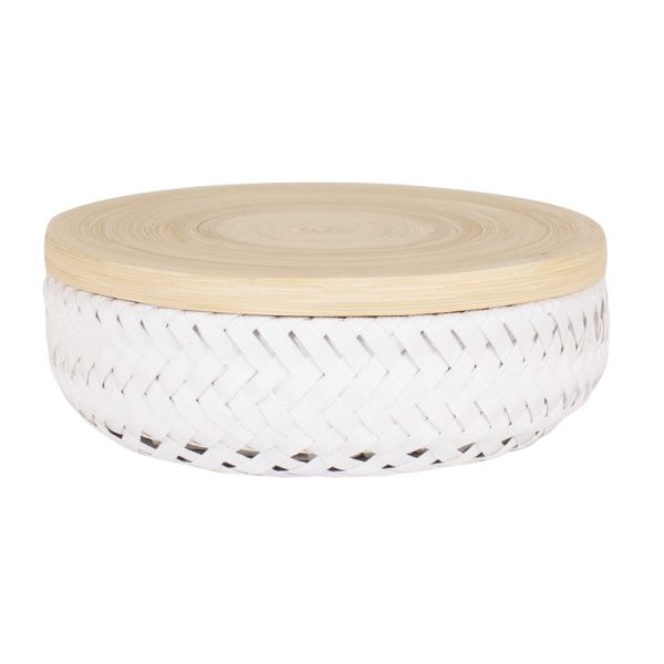 White Wonder Round Storage Basket