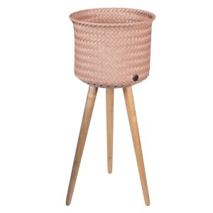 Copper Blush Up High Plant Basket Stand