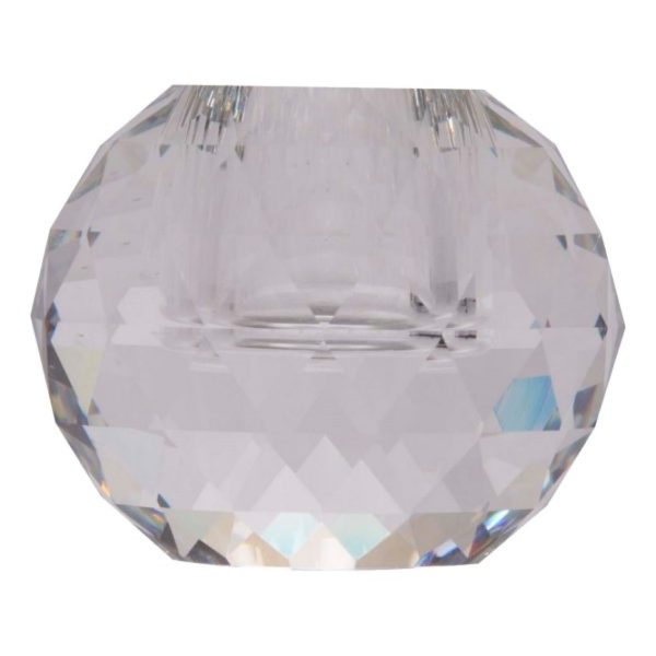Clear Crystal Candle Holder