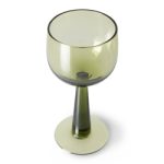 HKliving The Emeralds Wine Glass Tall Olive Green (set of 4)