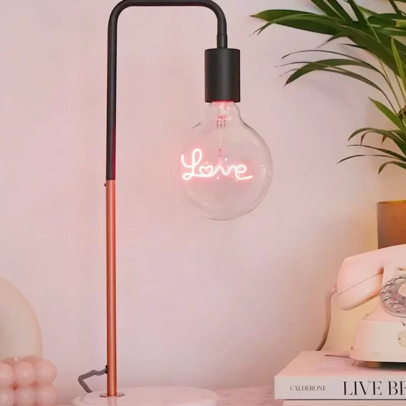 Led Love Text Light Bulbs Screw Up Style