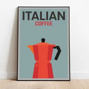 Coffee Italy Mid Century Modern Art Print