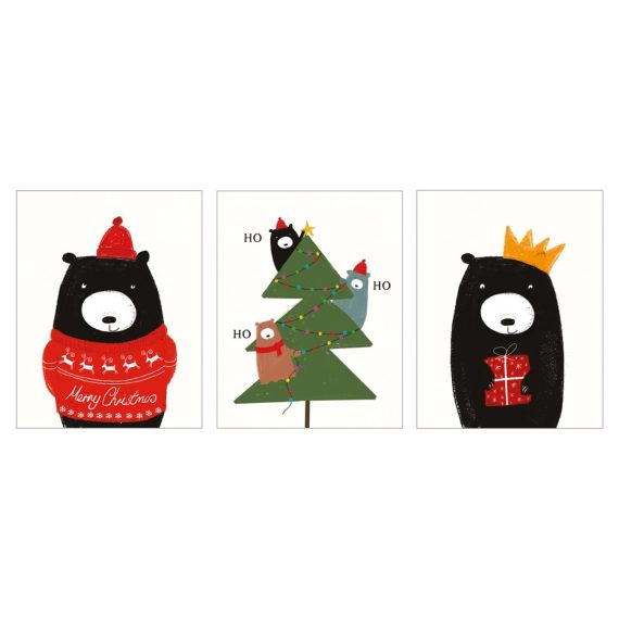 Bear Christmas Trio Box of Cards
