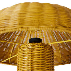 HKliving Mustard Rattan Table Lamp