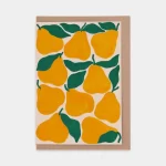 Yellow Pears Greetings Card