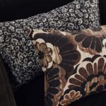 HKliving Floral Ornamental Decorative Cushion Brown