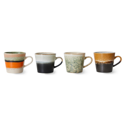 70's Ceramics Cappucciono Mugs - Set of 4