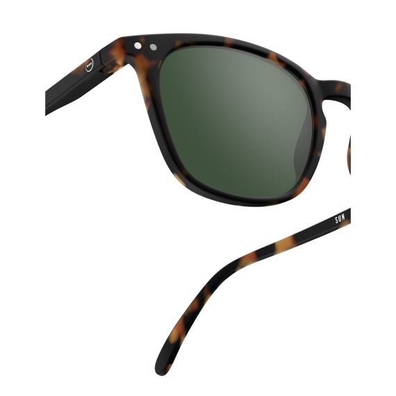 Izipizi Model E Sunglasses Tortoise with Green Lenses