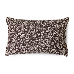 Floral Ornamental Decorative Cushion-Brown