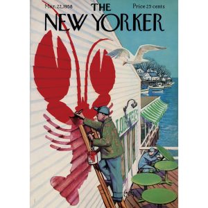 Framed Newyorker Arthur Getz Lobster Print