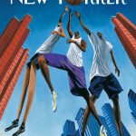 Framed Newyorker Mark Ulriksen Basketball & Buildings Print