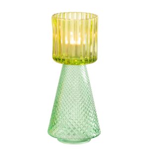 Lime & Green Glass Candle Holder