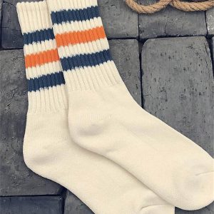High-Top Retro Blue Orange Men's Socks