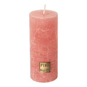 Rustic Blush Pink Pillar Candle 10x7cm