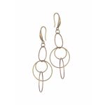 Worn Gold Twisted Ring Drop Earrings