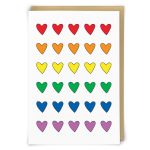Greetings Card Rainbow Heart