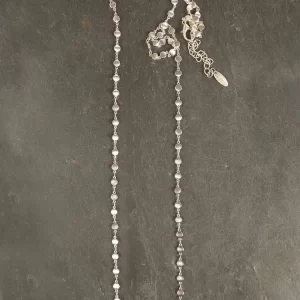 Worn Silver Fine Pill Chain Layer Necklace