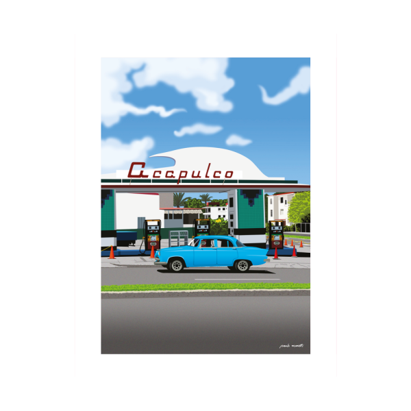 Framed Paulo Mariotti Acapulco Print 30x40cm