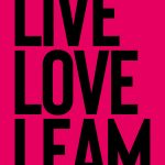 Framed Pink Live Love Leam Print 70x50cm