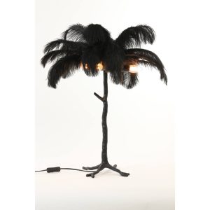 Feather Black Table Lamp