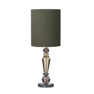 Caia Matcha Glass Lamp with Army Shade